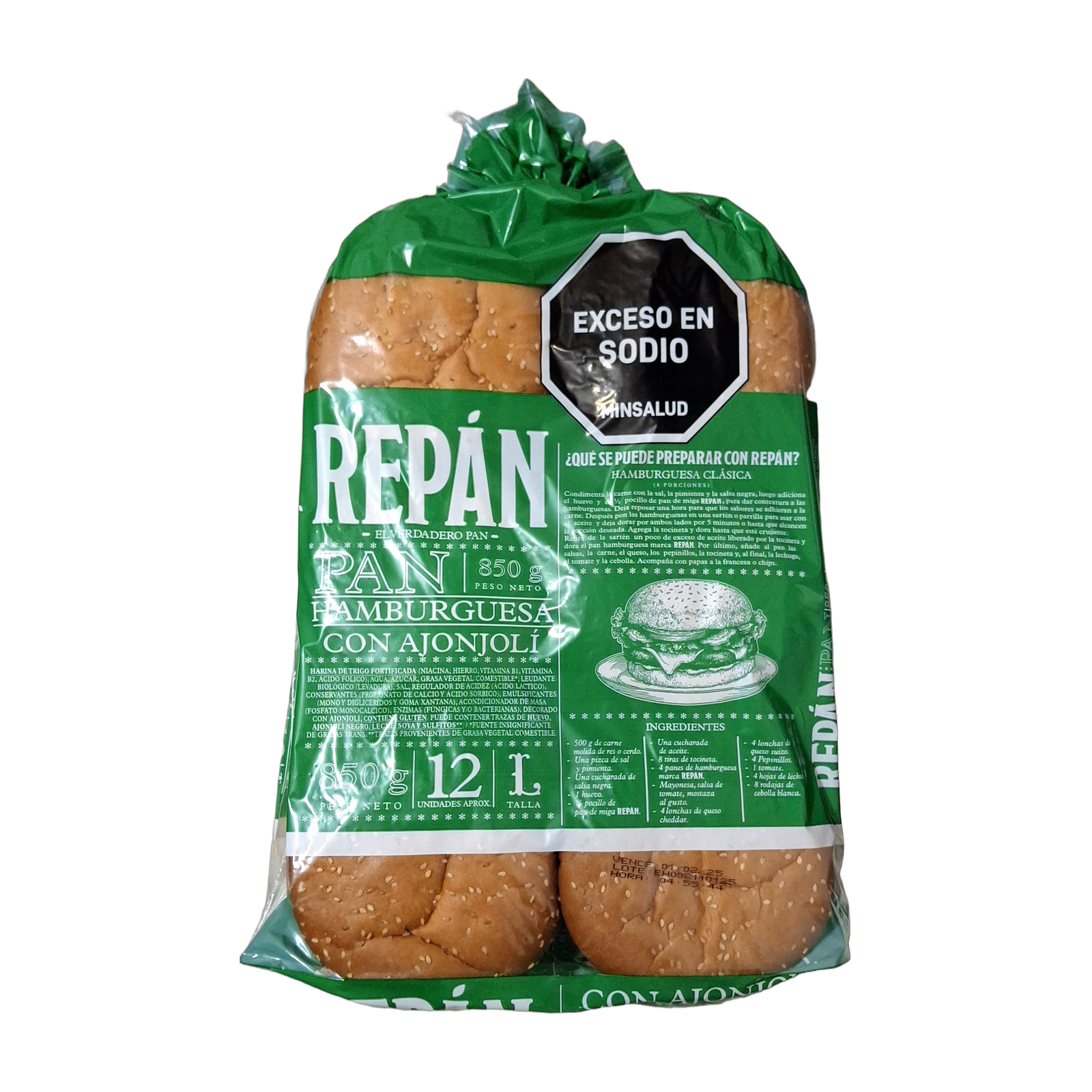 REPAN HAMBURGUESA X 12 UND