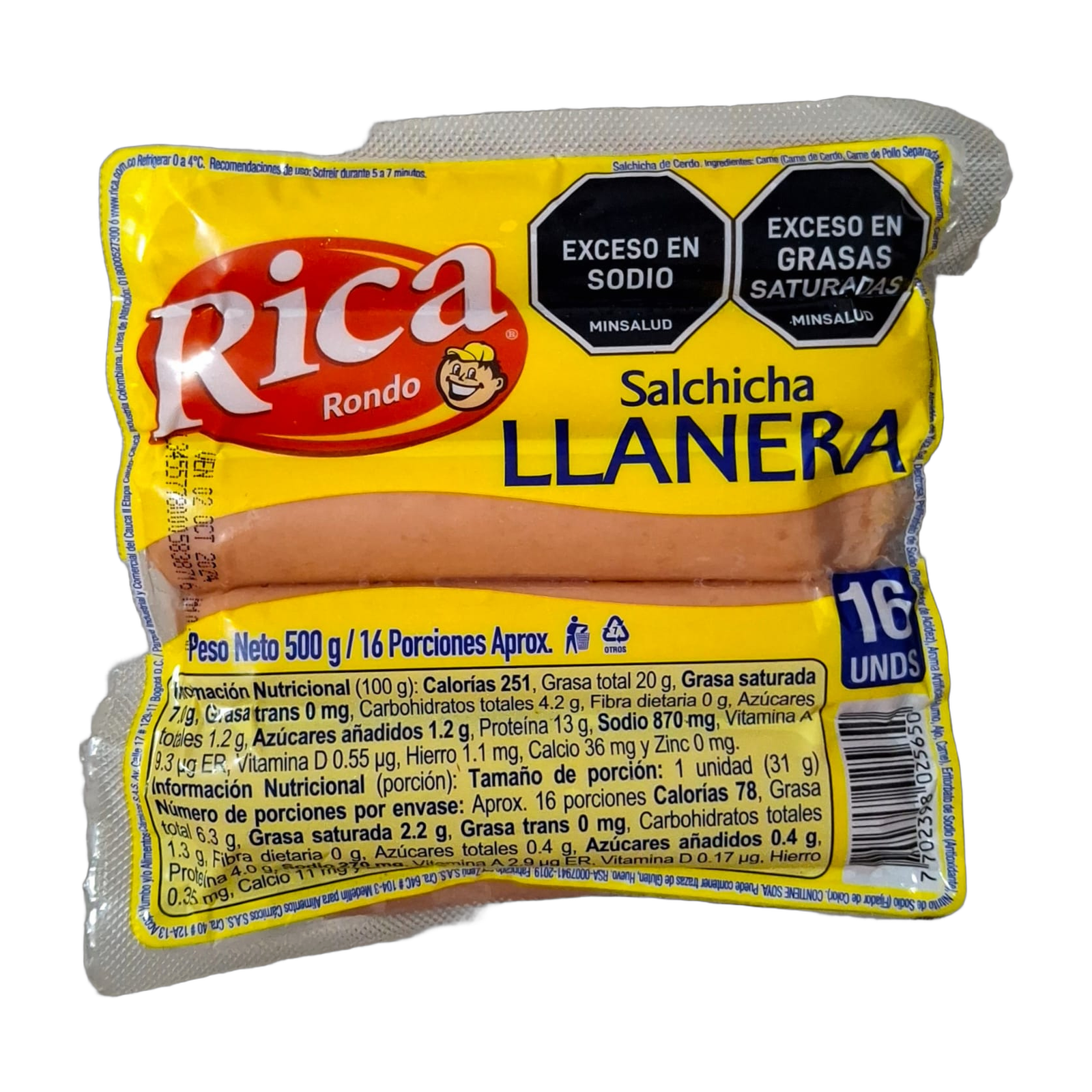 SALCHICHA LLANERA X 500GR