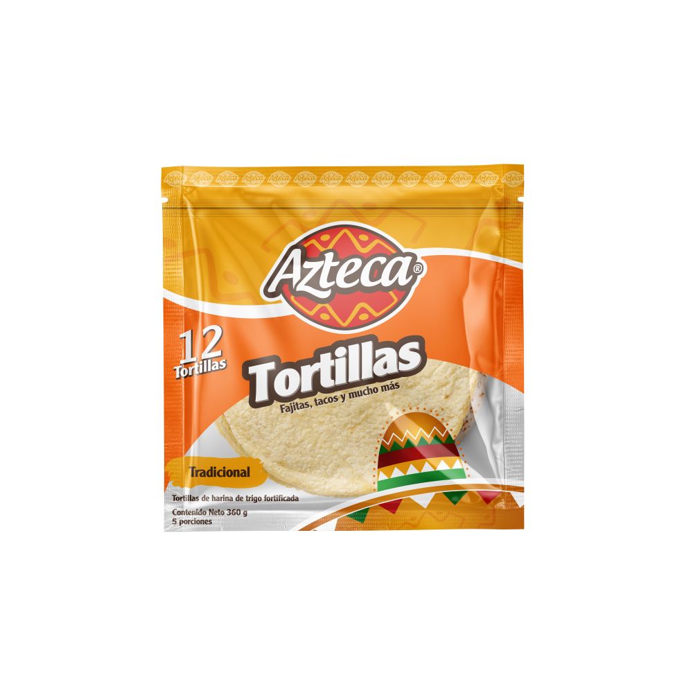 TORTILLA AZTECA PEQUEÑA X 12 UND