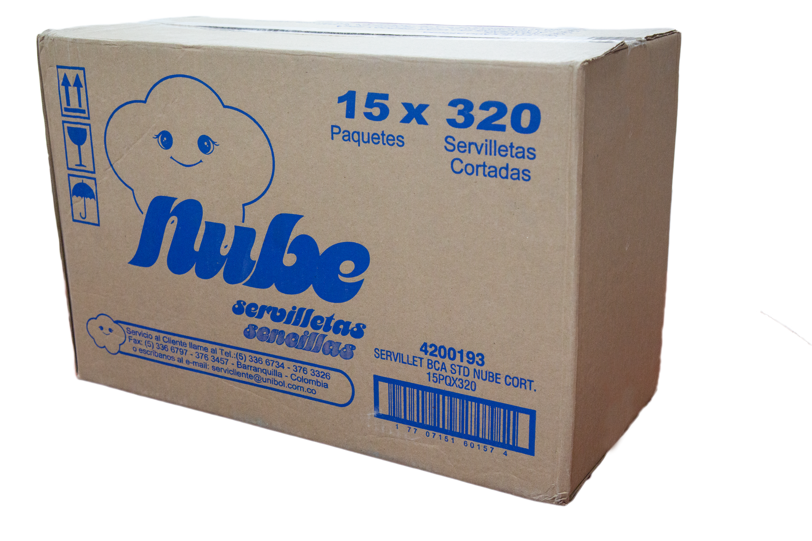 SERVILLETAS NUBE X 300  X UND