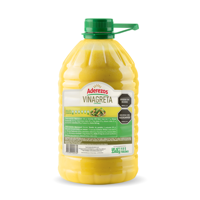 VINAGRETA ADEREZOS GARRAFA X 3340 GRM