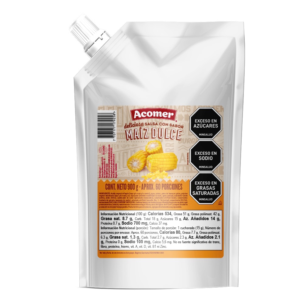 SALSA DE MAIZ DULCE ACOMER X 900 GRM