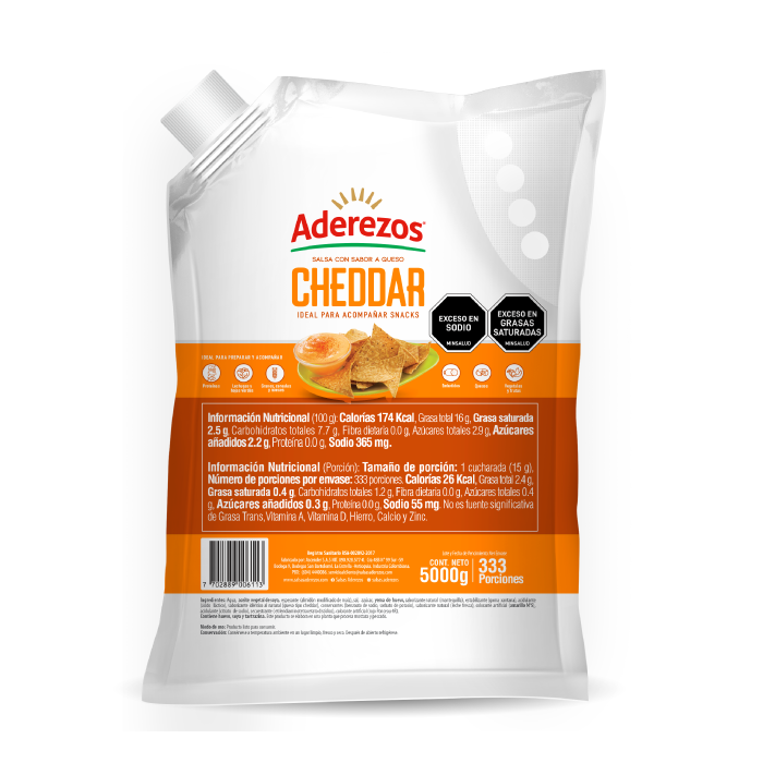 SALSA TIPO CHEDDAR X 5.000 GRM ADEREZOS