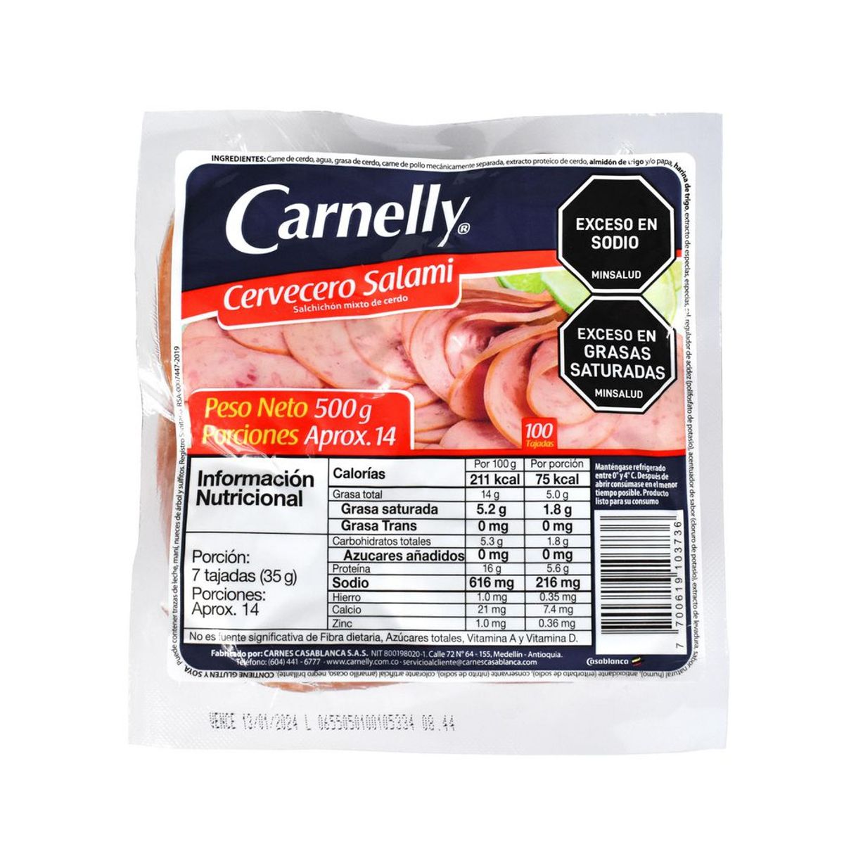 SALAMI X 500 GRM CARNELLY