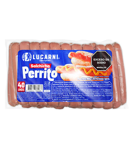 SALCHICHA LUCARNI PERRITO X 40  UND