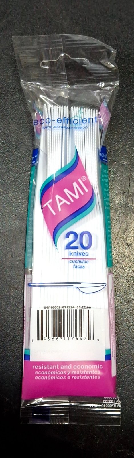 CUCHILLO TAMI BLANCO X 20