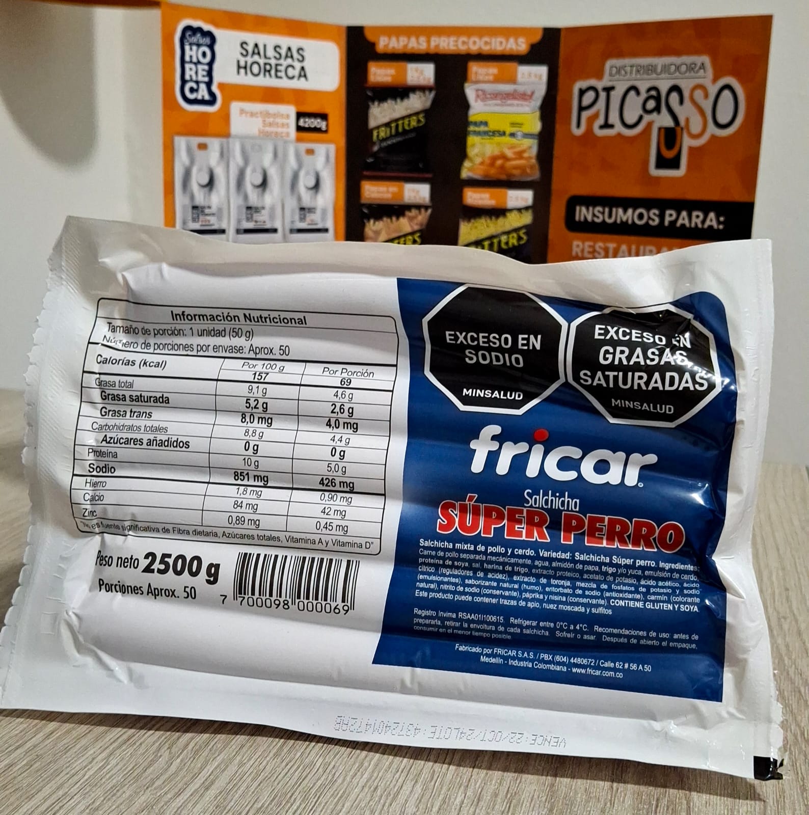 SALCHICHA LONG X 25 UND FRICAR