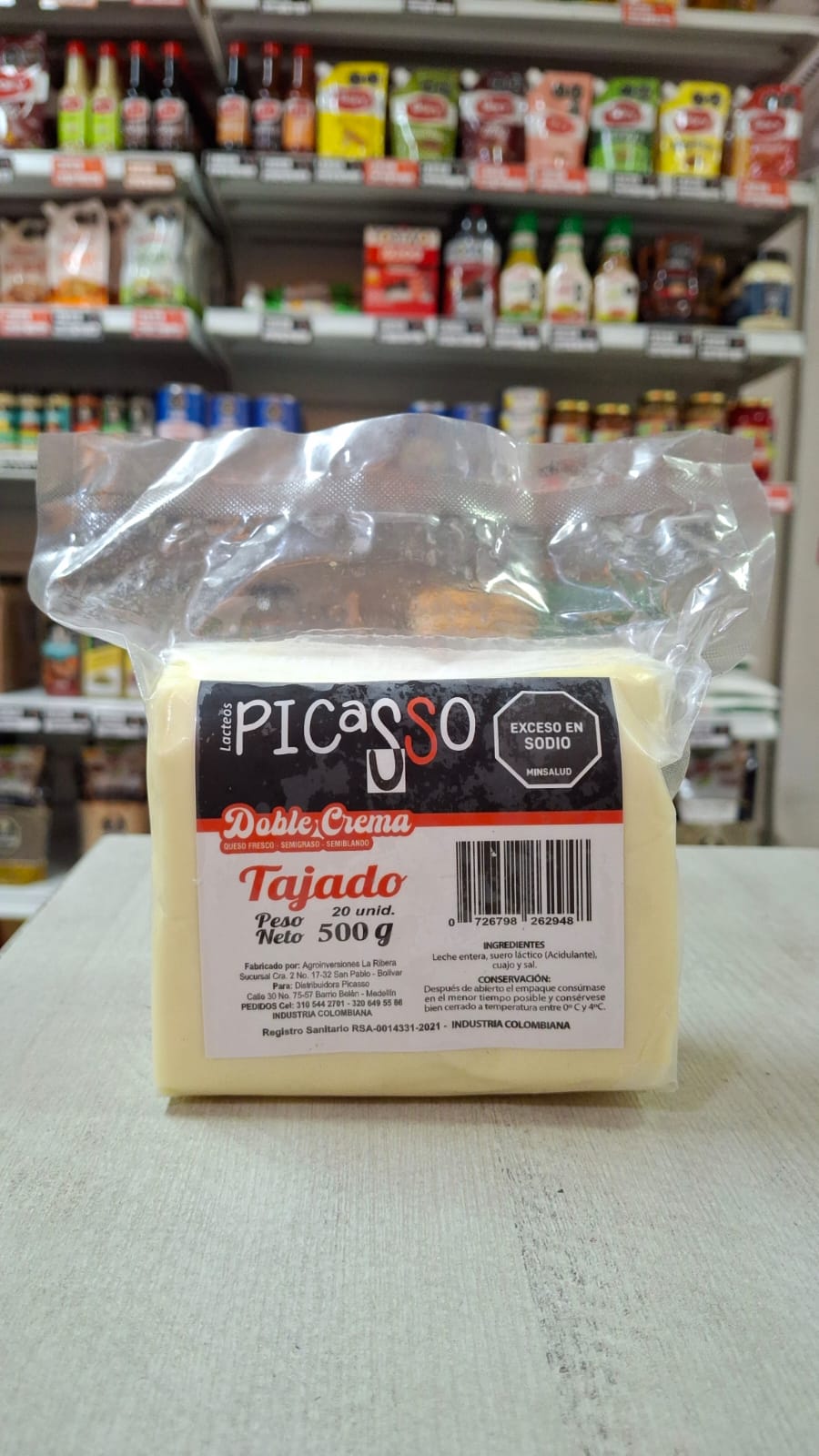 QUESO SAN PABLO TAJADO X 500 GRM
