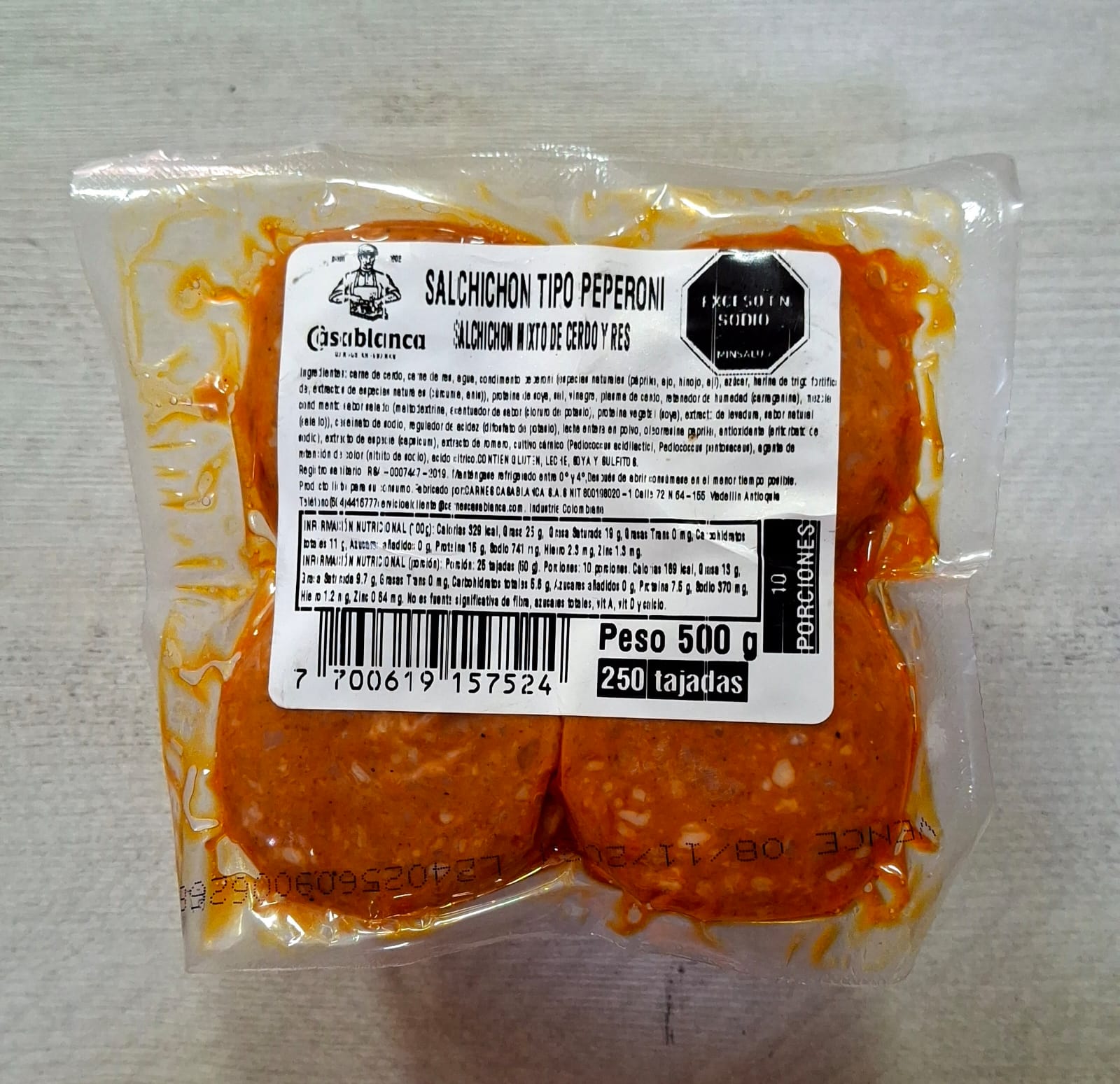 PEPERONI PREMIUN X 500G