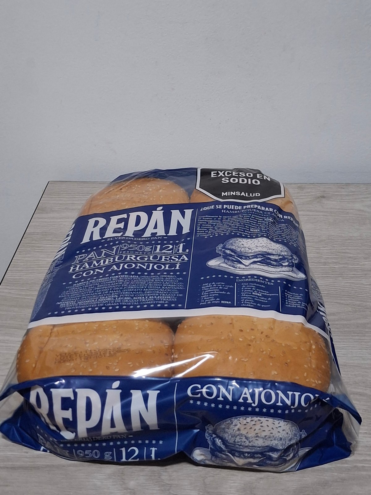 REPAN HAMBURGUESA X 12 UND AZUL
