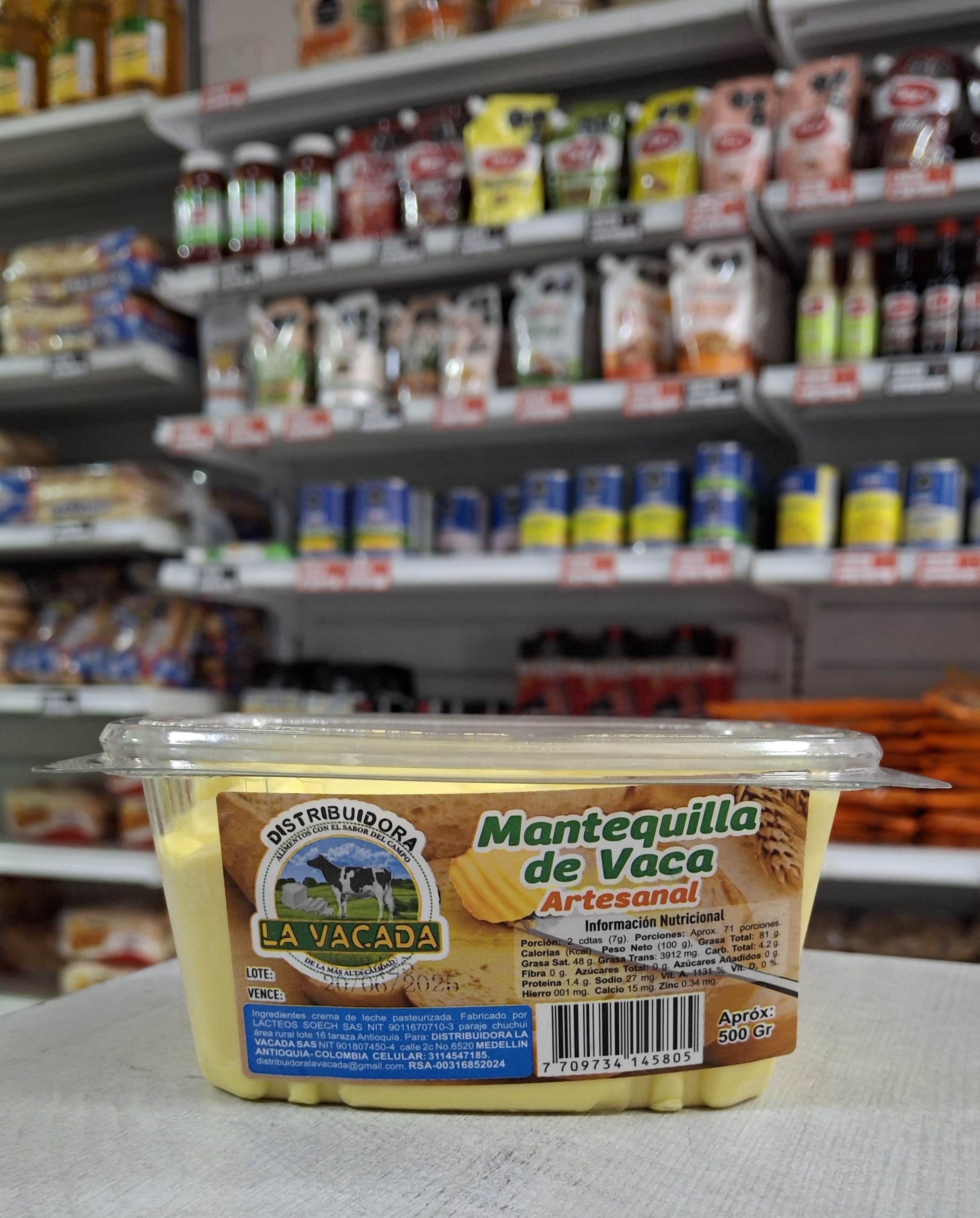 MANTEQUILLA DE VACA X 500 GR