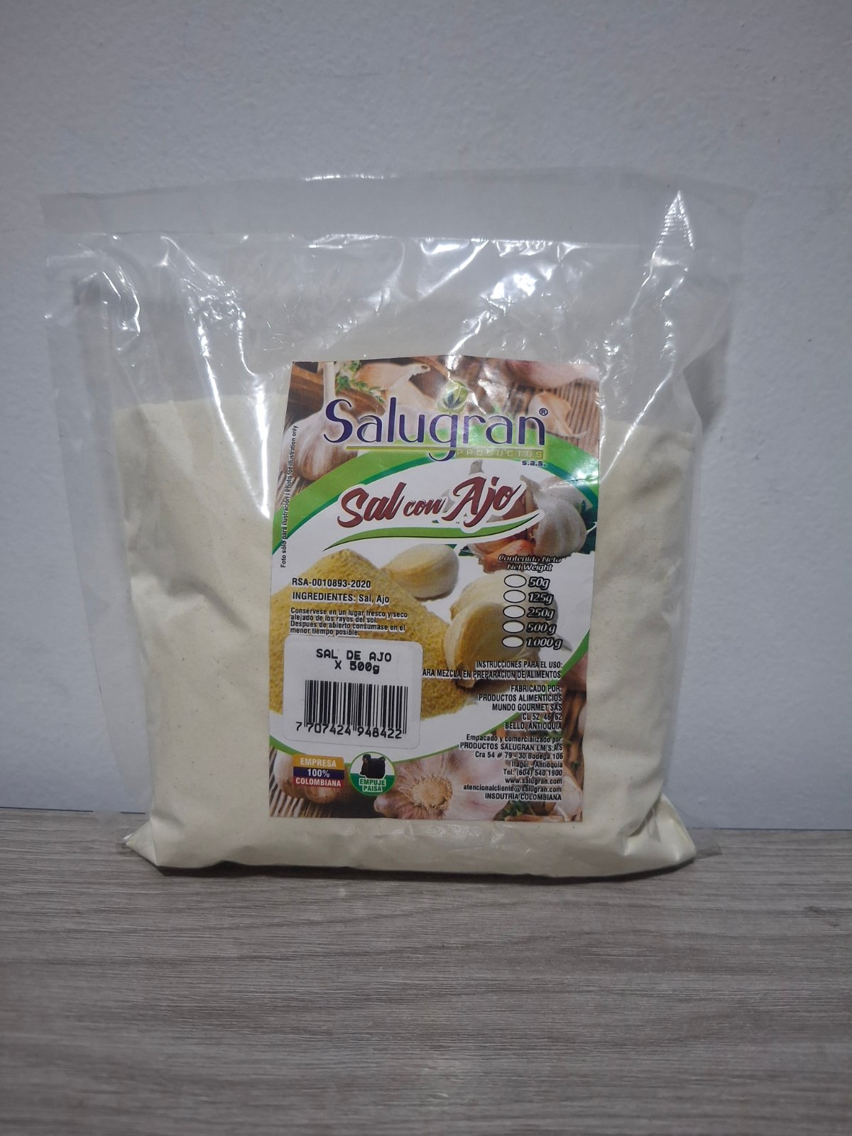SAL DE AJO X 500 GRM