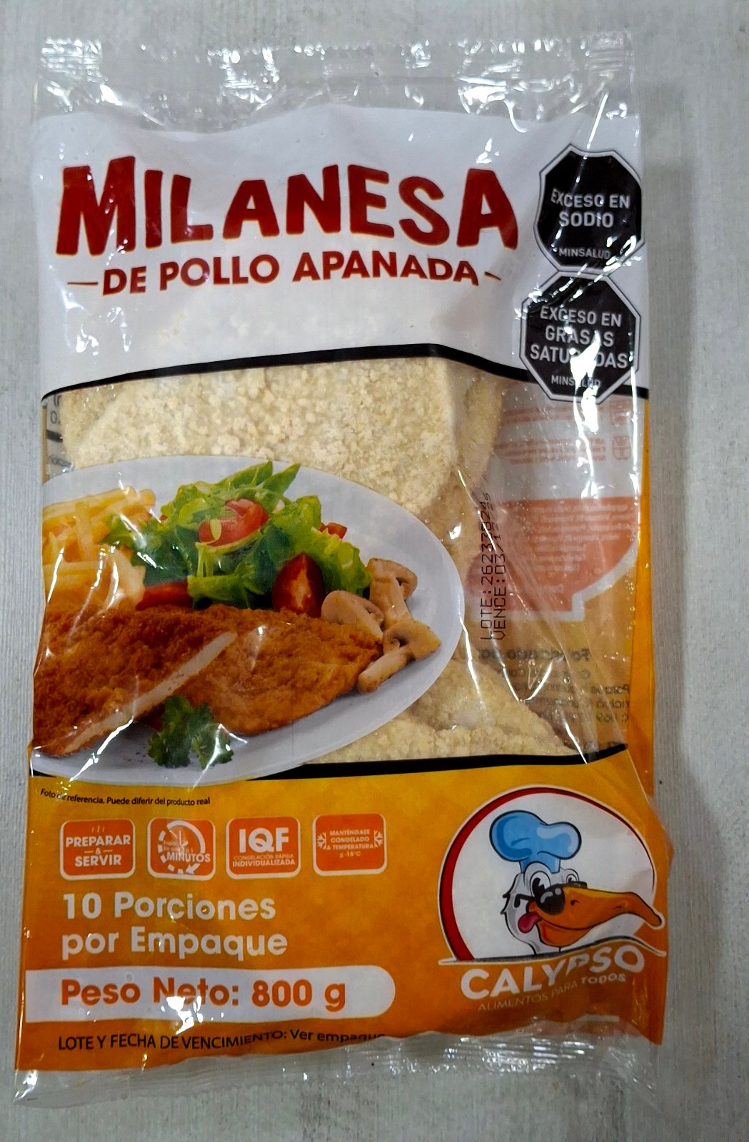 MILANESA DE POLLO X 10 X 90 GRM