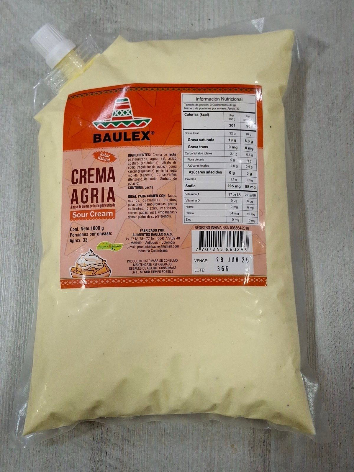 SOUR CREAM X 500 GRM
