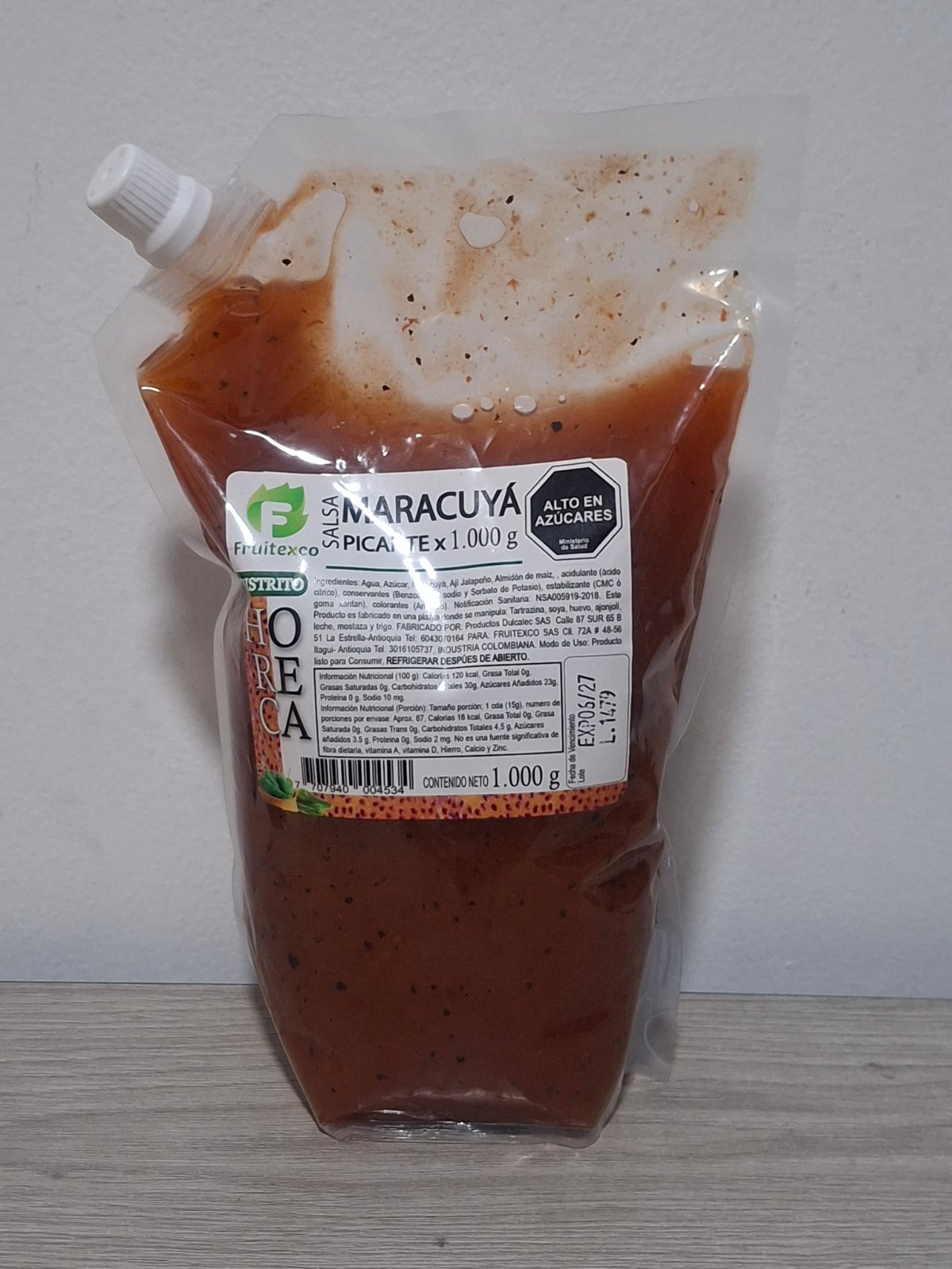SALSA DE MARACUYA PICANTE X 1000 GRM