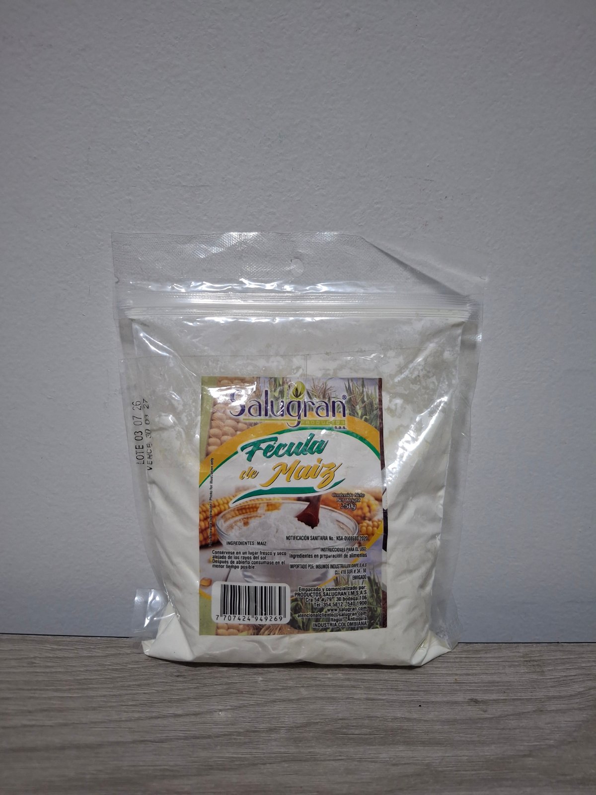 FECULA DE MAIZ X 250 GRM