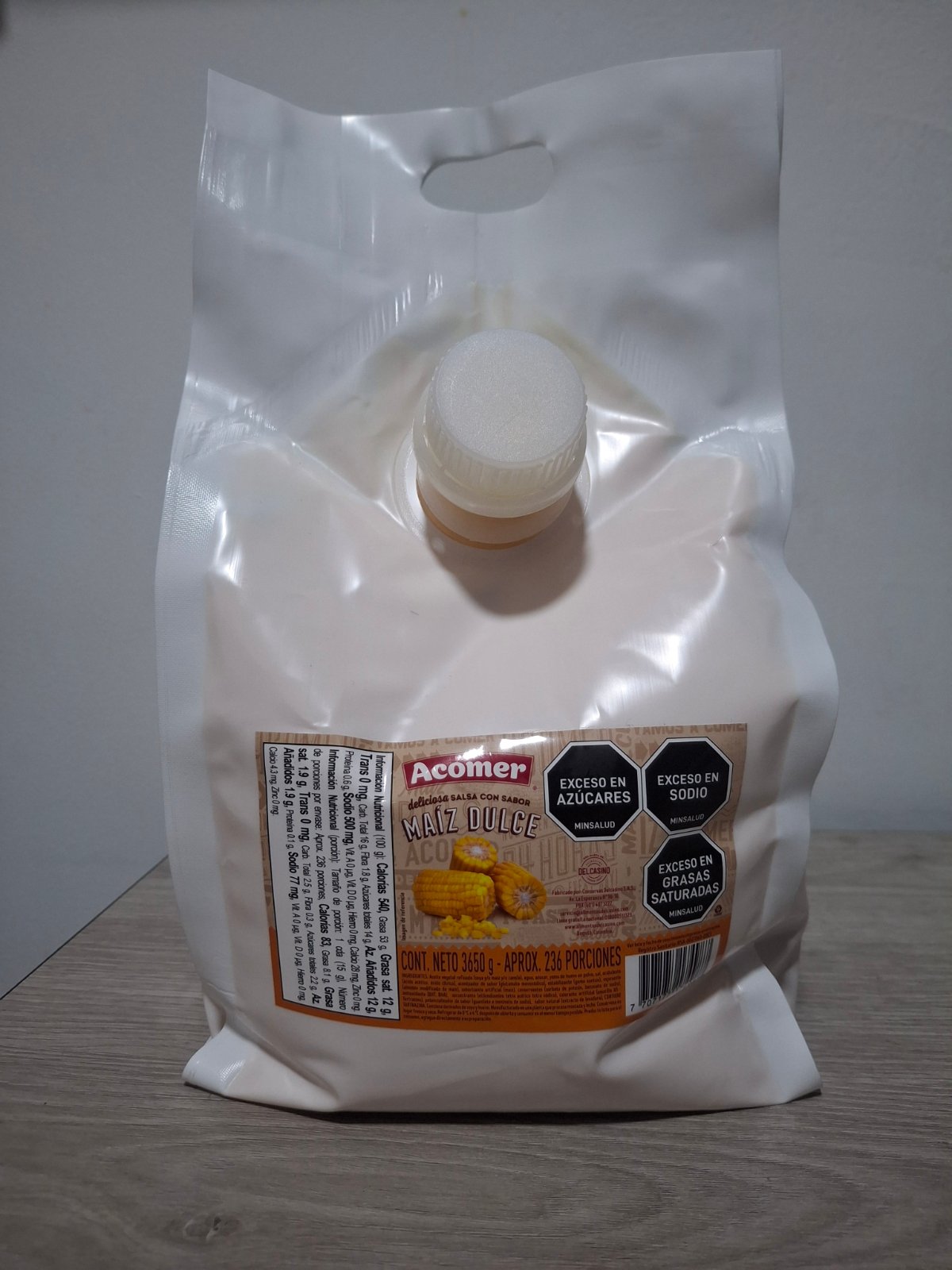 SALSA DE MAIZ DULCE ACOMER X 3650GM