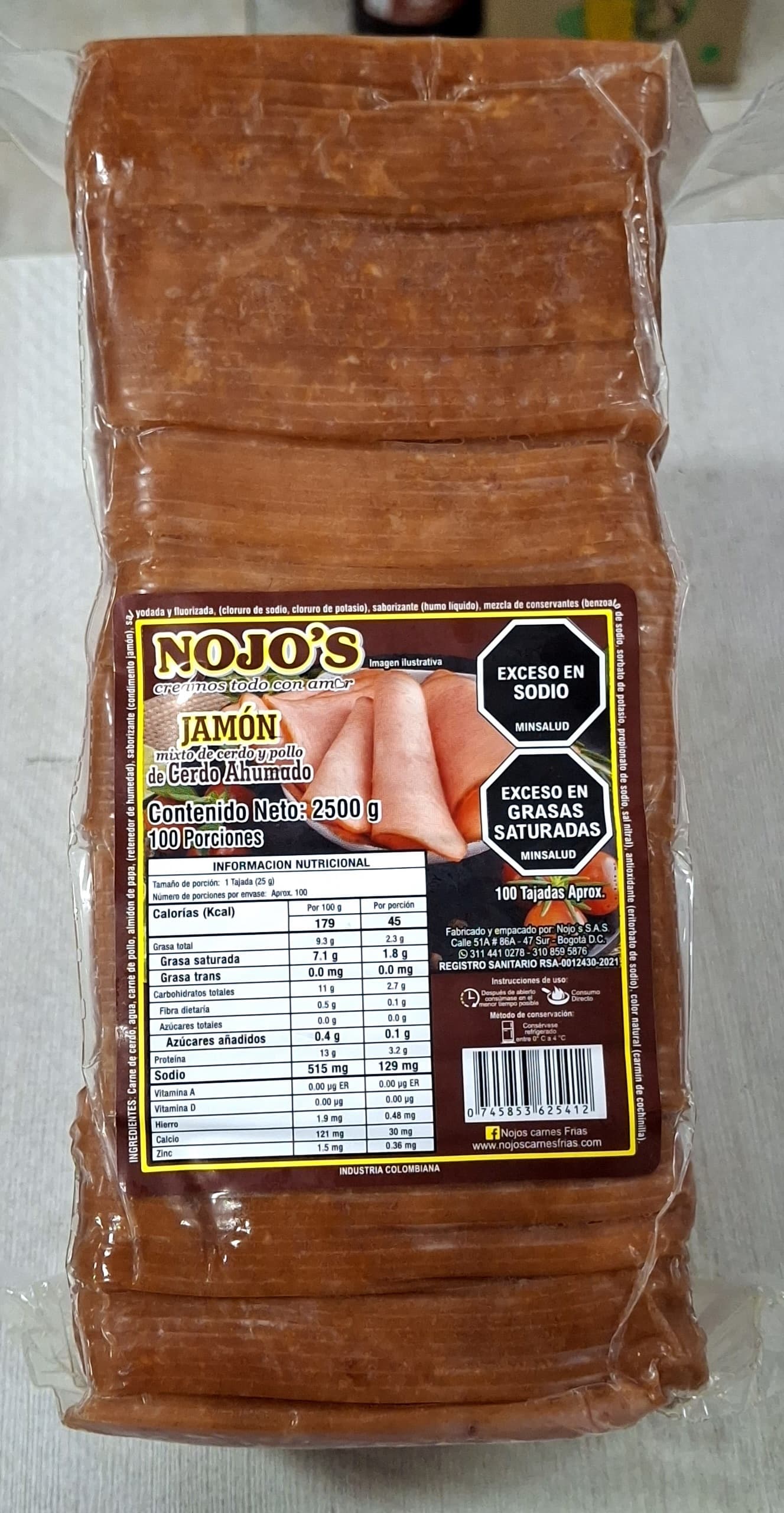 JAMON NOJOS BLOQUE X 2500 GRM