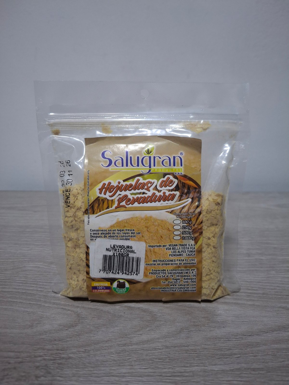 LEVADURA NUTRICIONAL X 100 GRM
