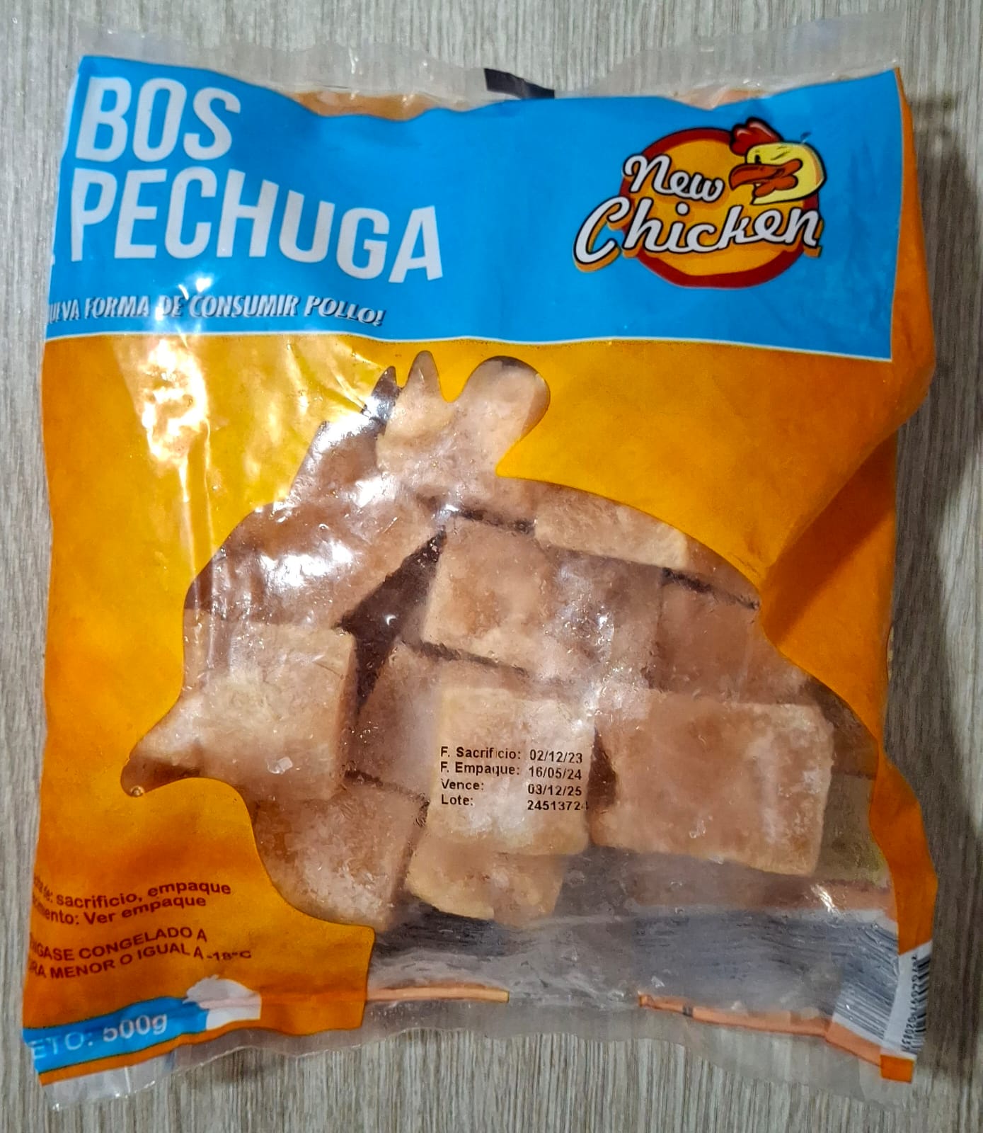 PECHUGA EN CUBOS X 500 GRM